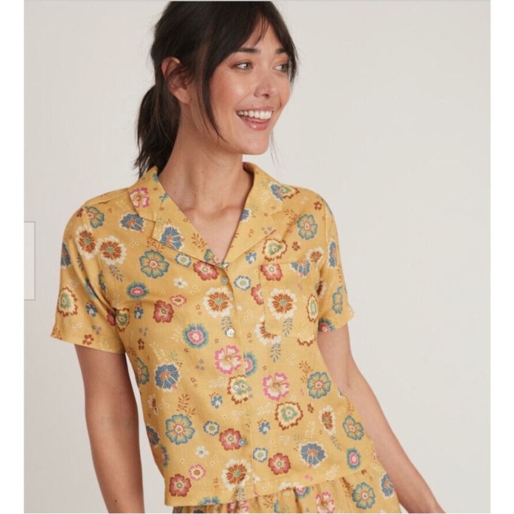 Marine Layer‎ Daydream Retro Hibiscus Pajama Top